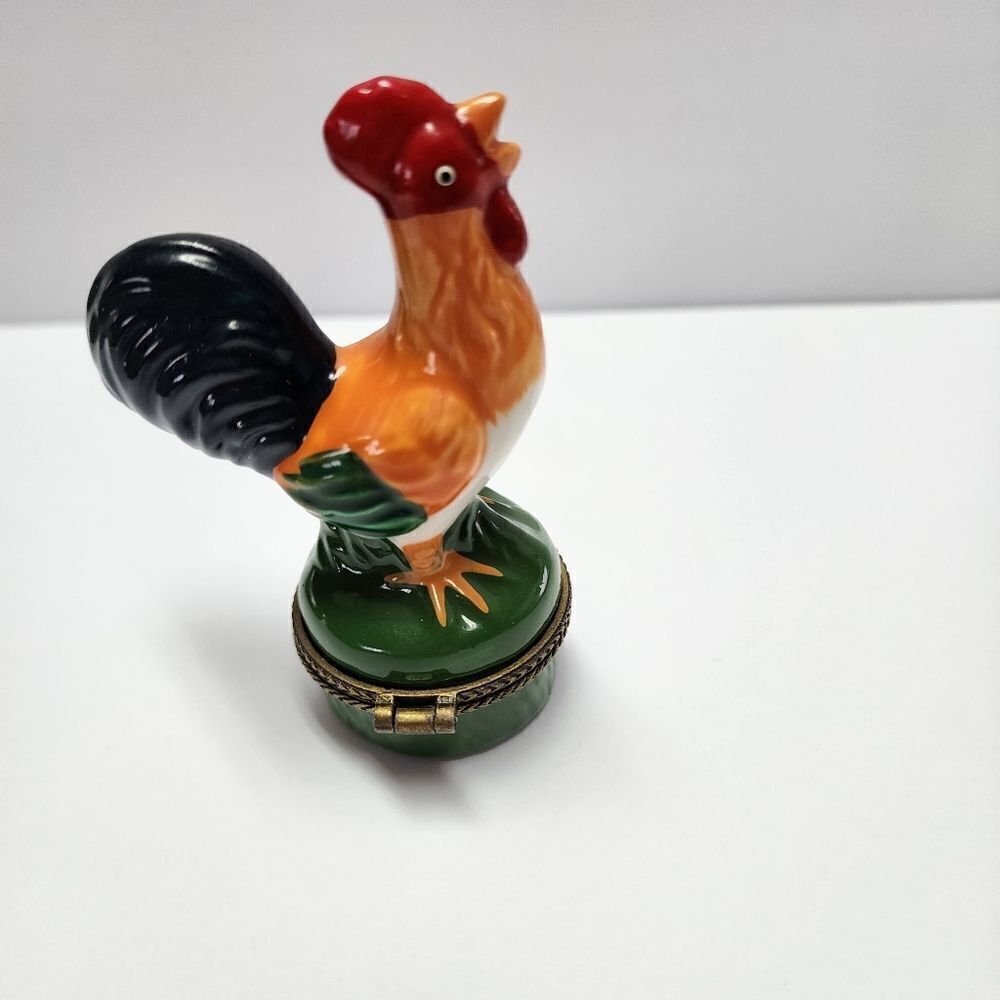 Ceramic Rooster Trinket Box - Picture 3 of 6